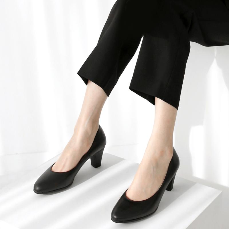 소가죽 여자구두 발편한 면접구두 승무원 여성정장구두 유니화 펌프스힐