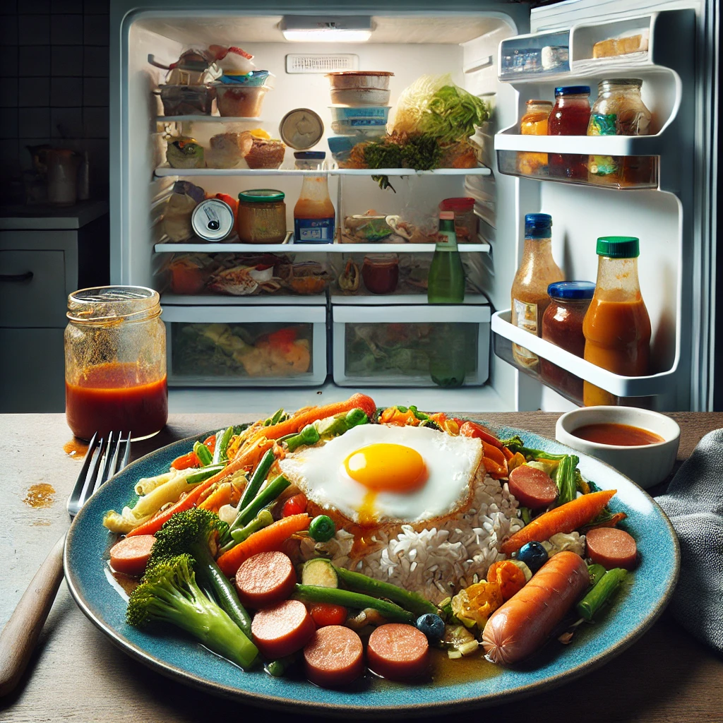 창의력을 발휘한 요리 냉장고 털기 레시피