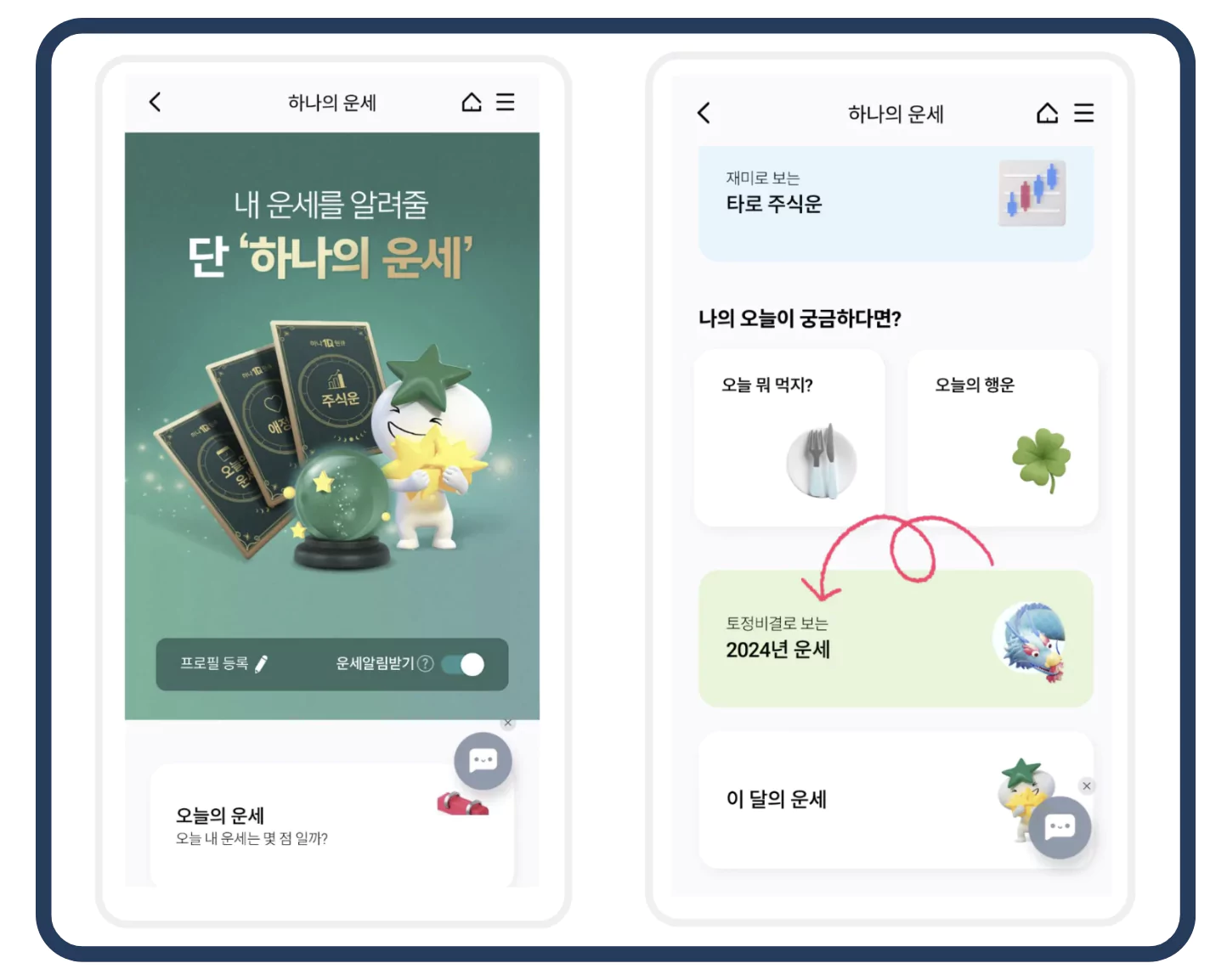 하나은행 운세보기