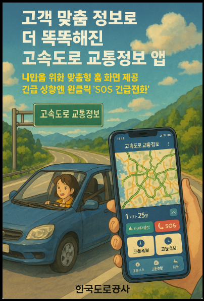 &quot;고속도로 교통정보 앱&quot; 홍보 포스터