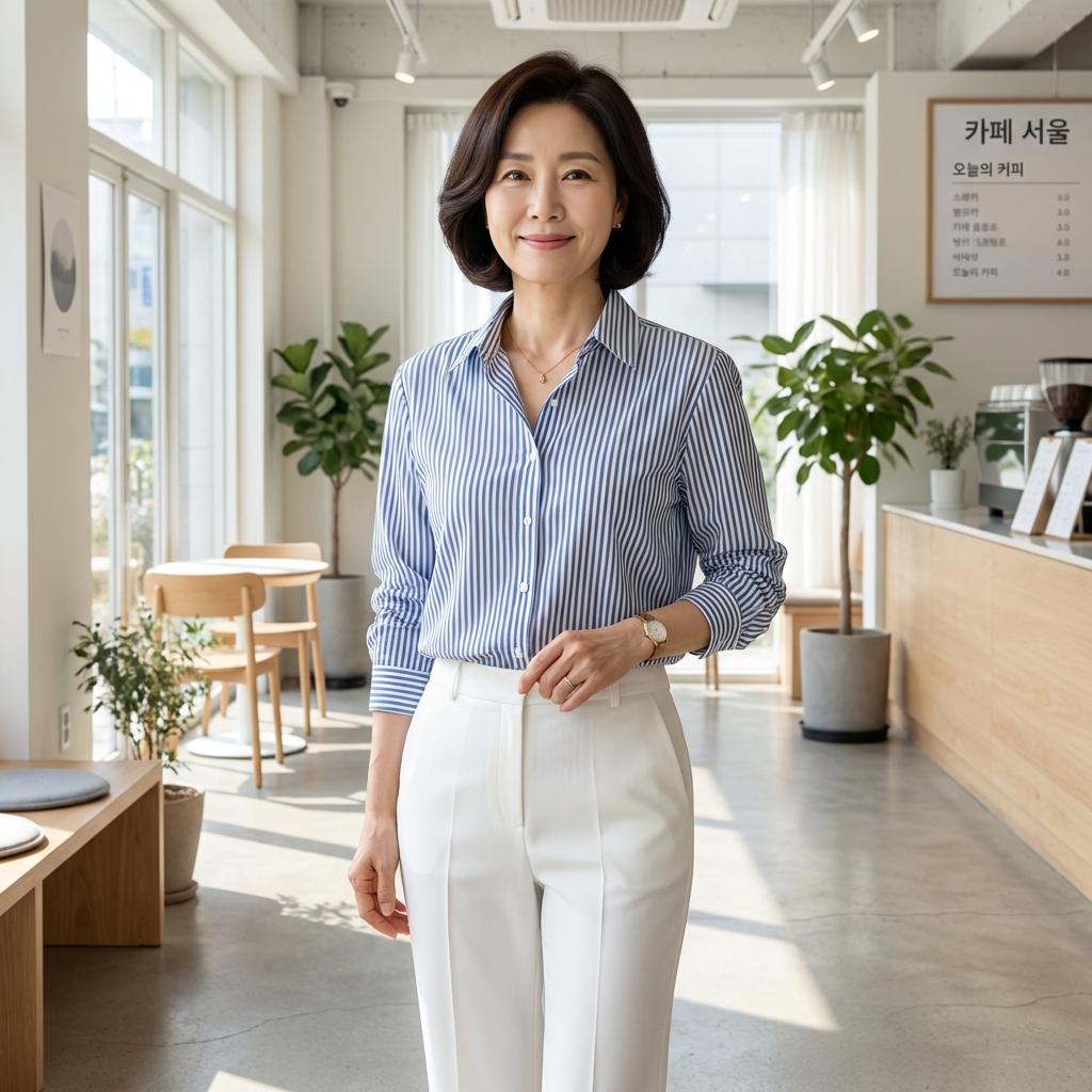 50대 여성 데일리룩 인스타그램 스타일