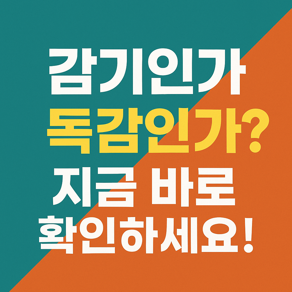 독감과 감기 차이