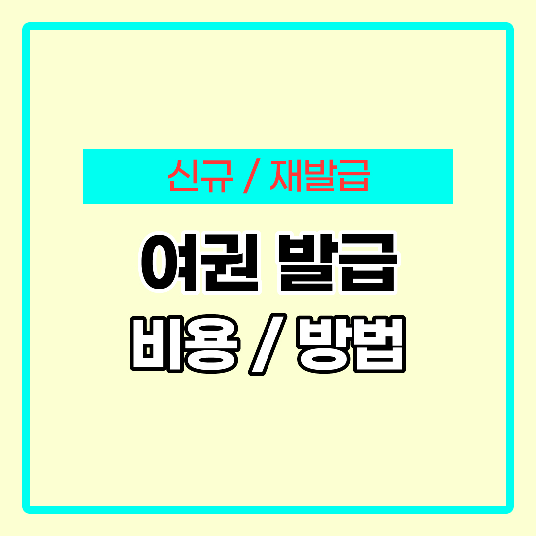 여권 신규발급 비용