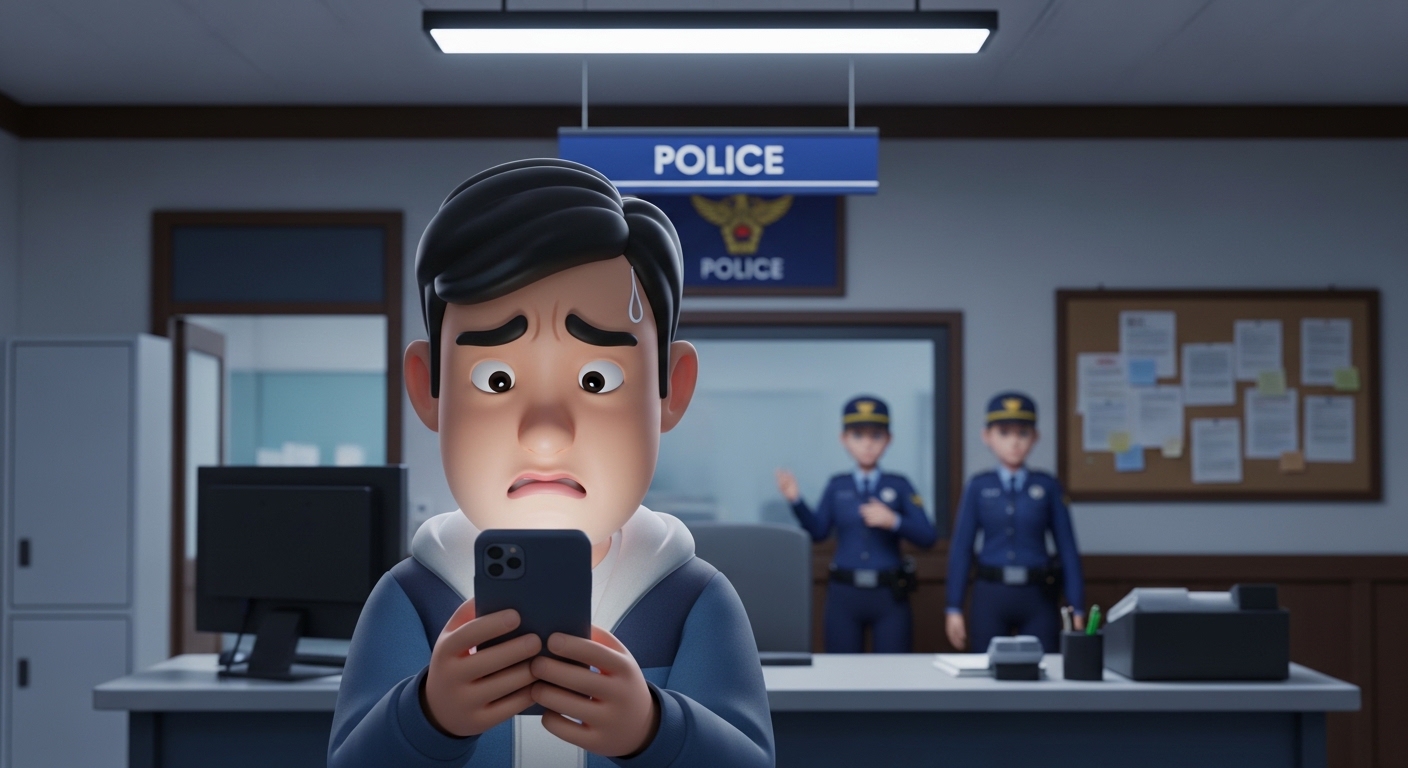 경찰조사,가족연락