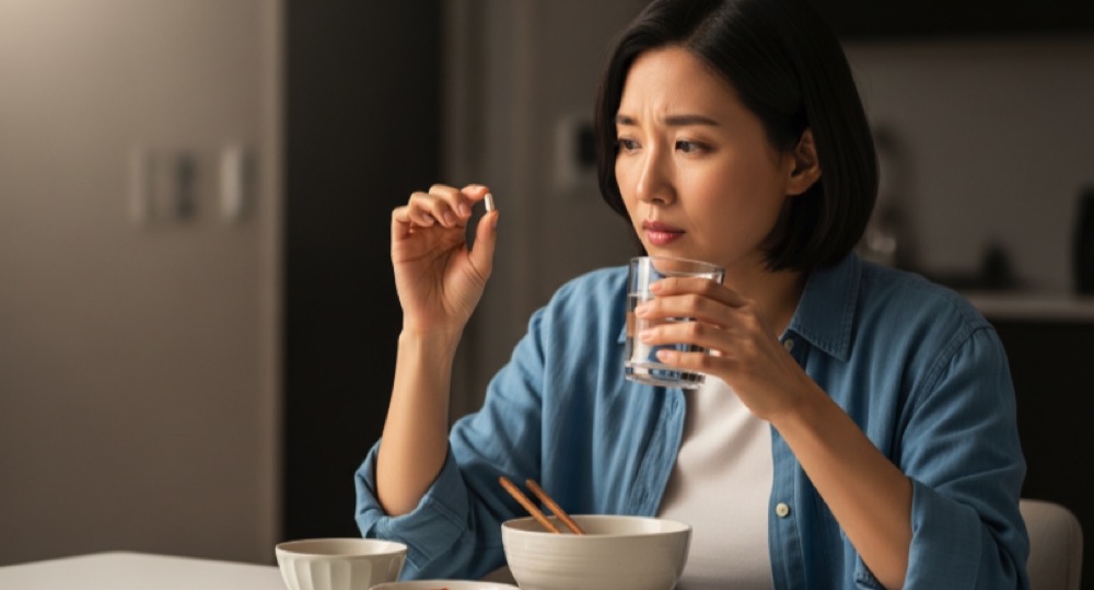 식후 복용 확인