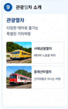 관광열차 소개 안내
