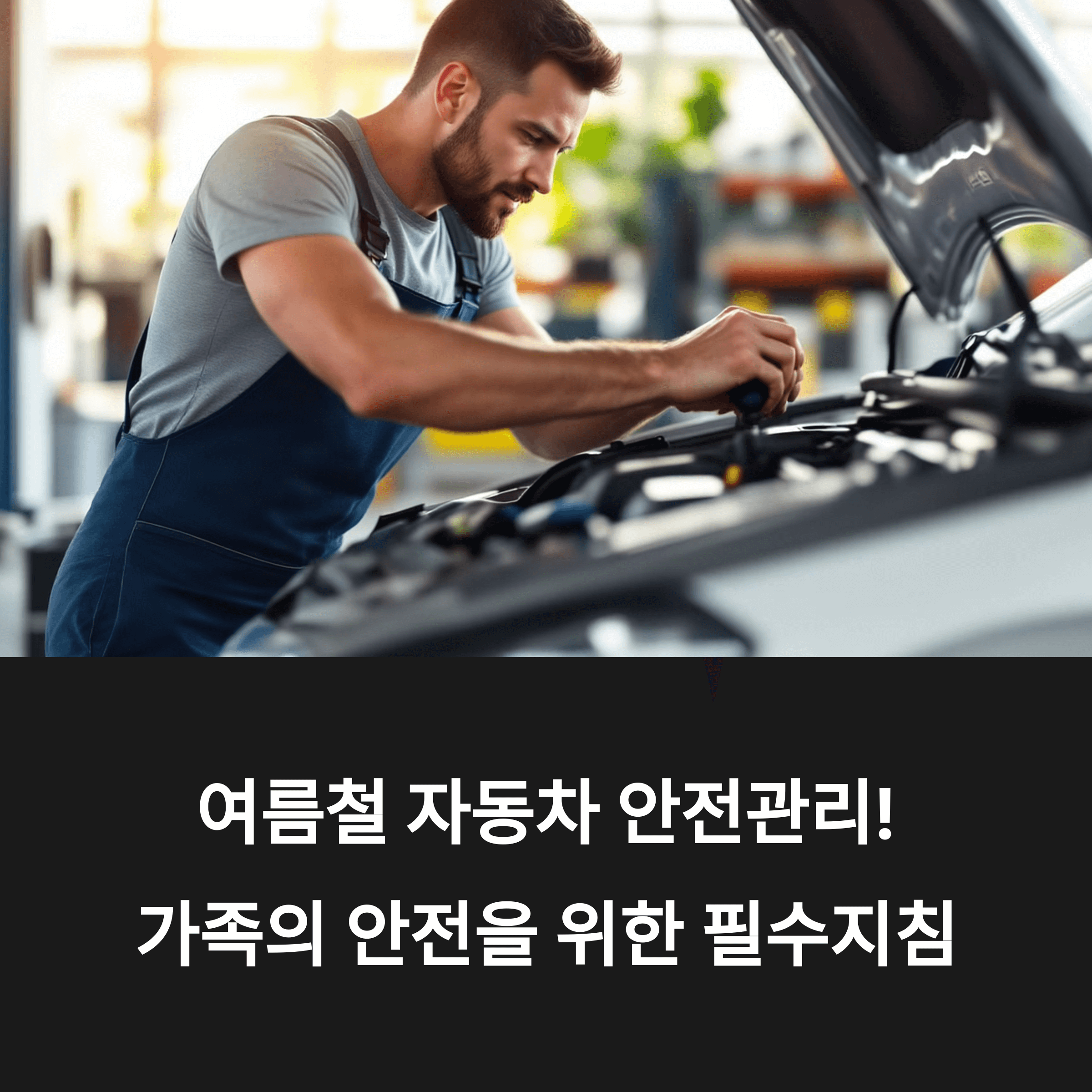 여름철 자동차 관리 꿀팁! 가족의 안전을 지키는 방법
