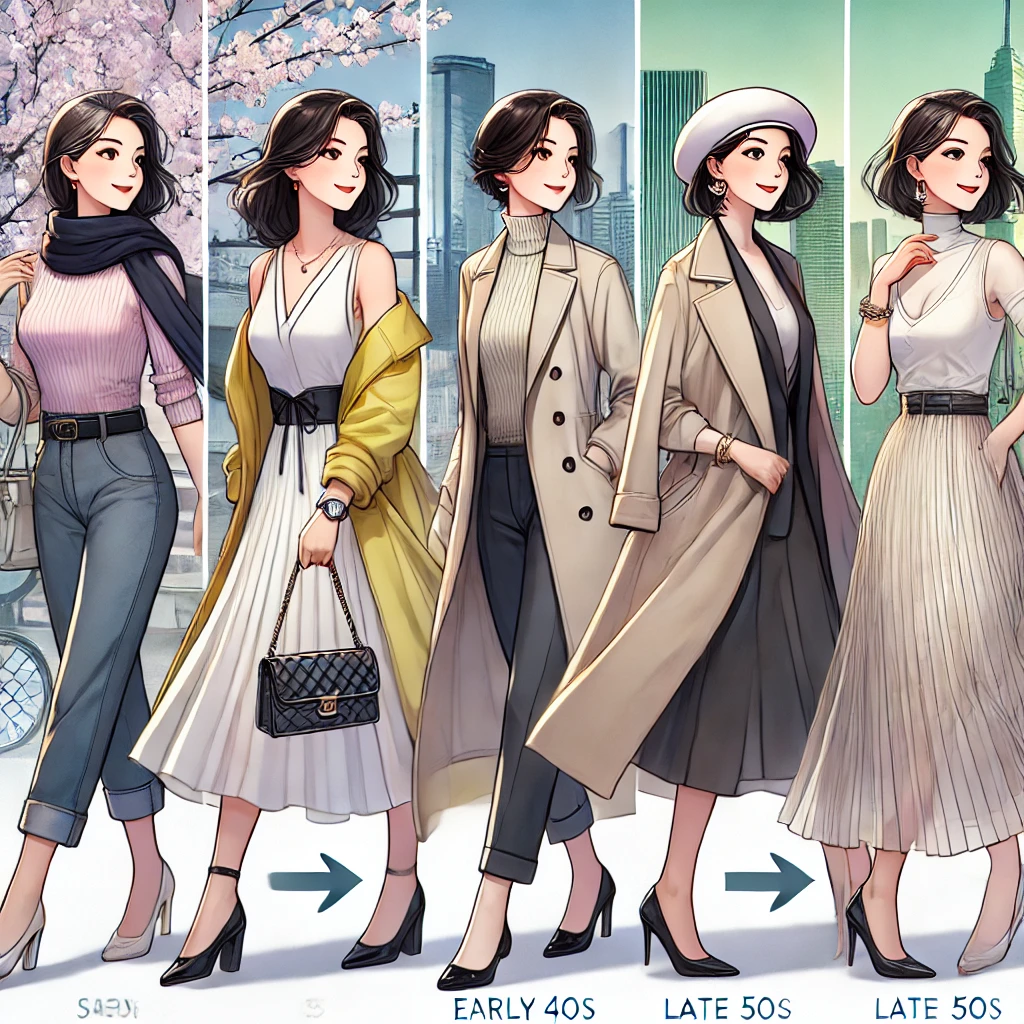 중년여성봄패션