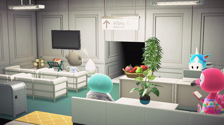 모동숲 해피홈 파라다이스 병원 인테리어