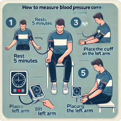 올바른 혈압 측정법 순서