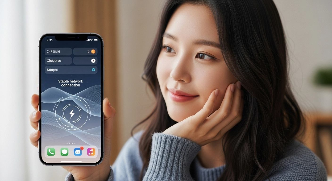 불필요한 앱과 설정이 정리된 아이폰 화면