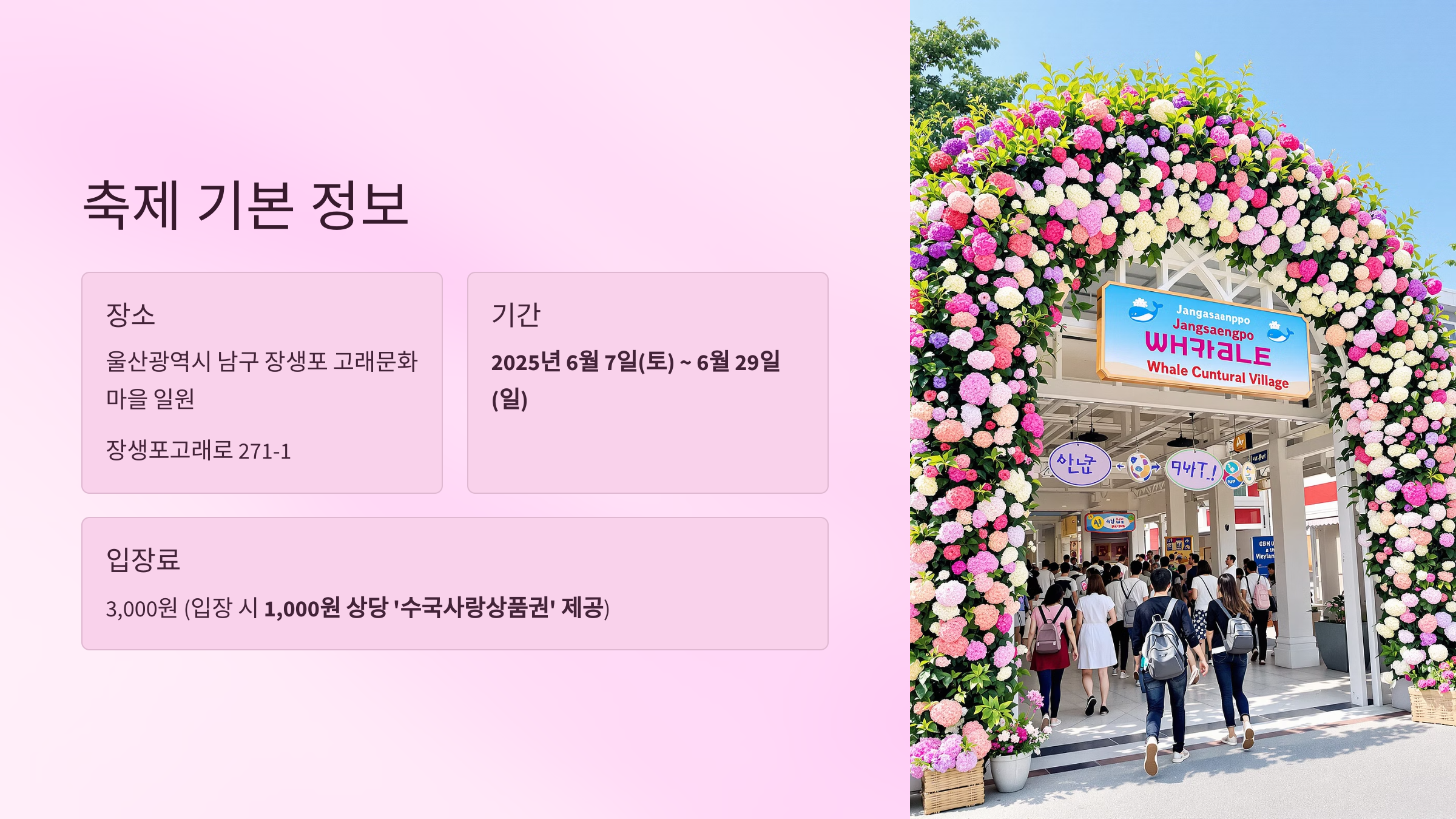 장생포 수국 페스티벌 총정리