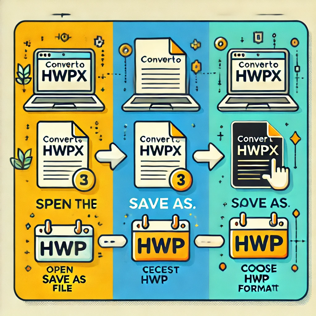 hwpx파일을 hwp 변환