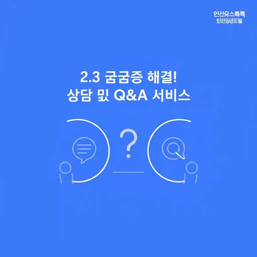 인천청년포털 '인천유스톡톡'의 상담 및 Q&amp;A 서비스를 통해 궁금증을 해결하는 모습.