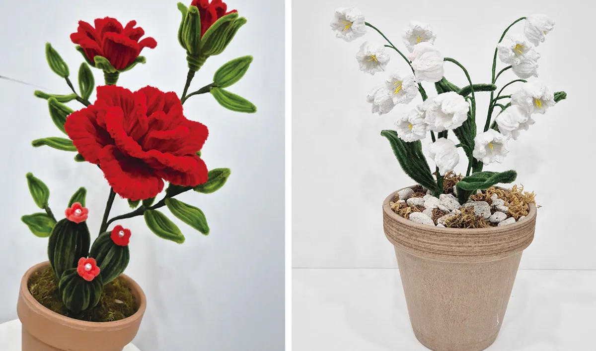 모루-장미꼬-화분-방울꽃