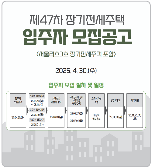 장기전세주택 입주자 모집공고