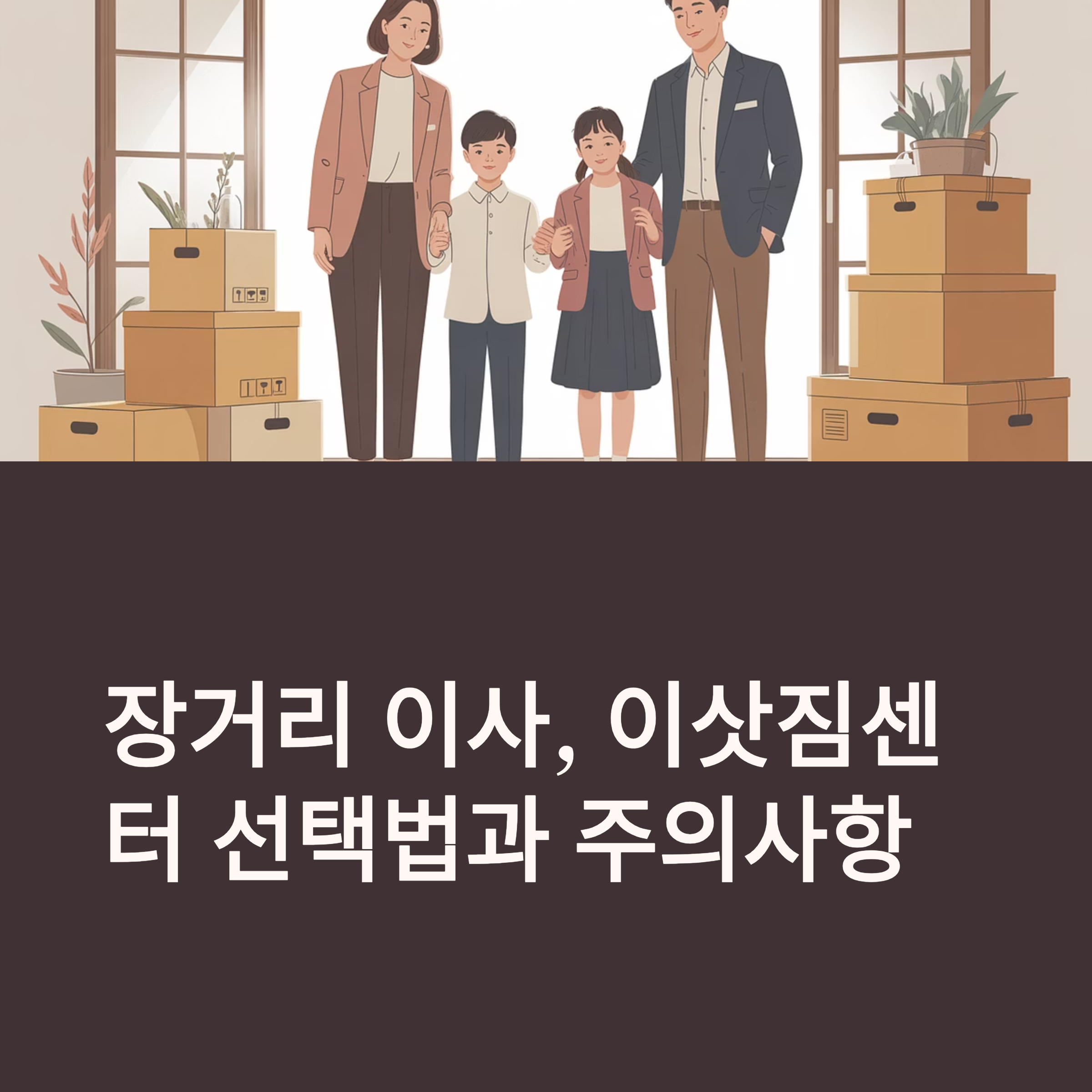 장거리 이사 이삿짐센터 선택 대표이미지