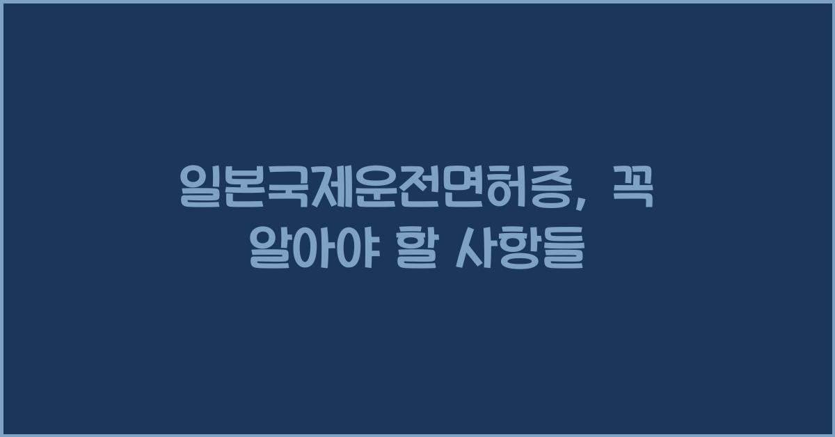 일본국제운전면허증