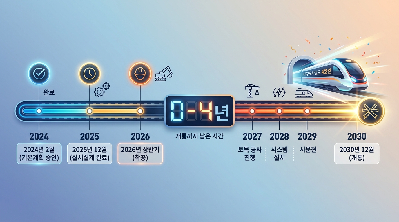 대구 4호선 일정 총정리