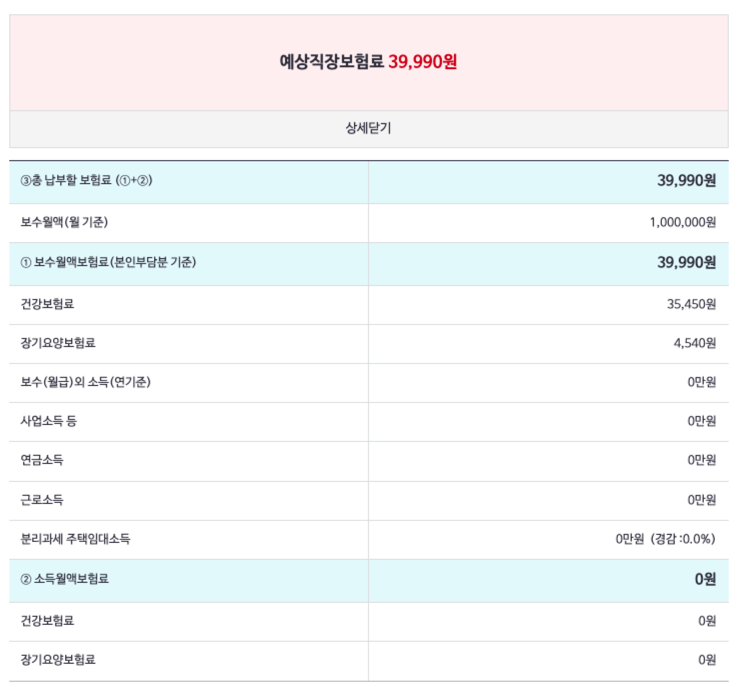 직장가입자건강보험료계산