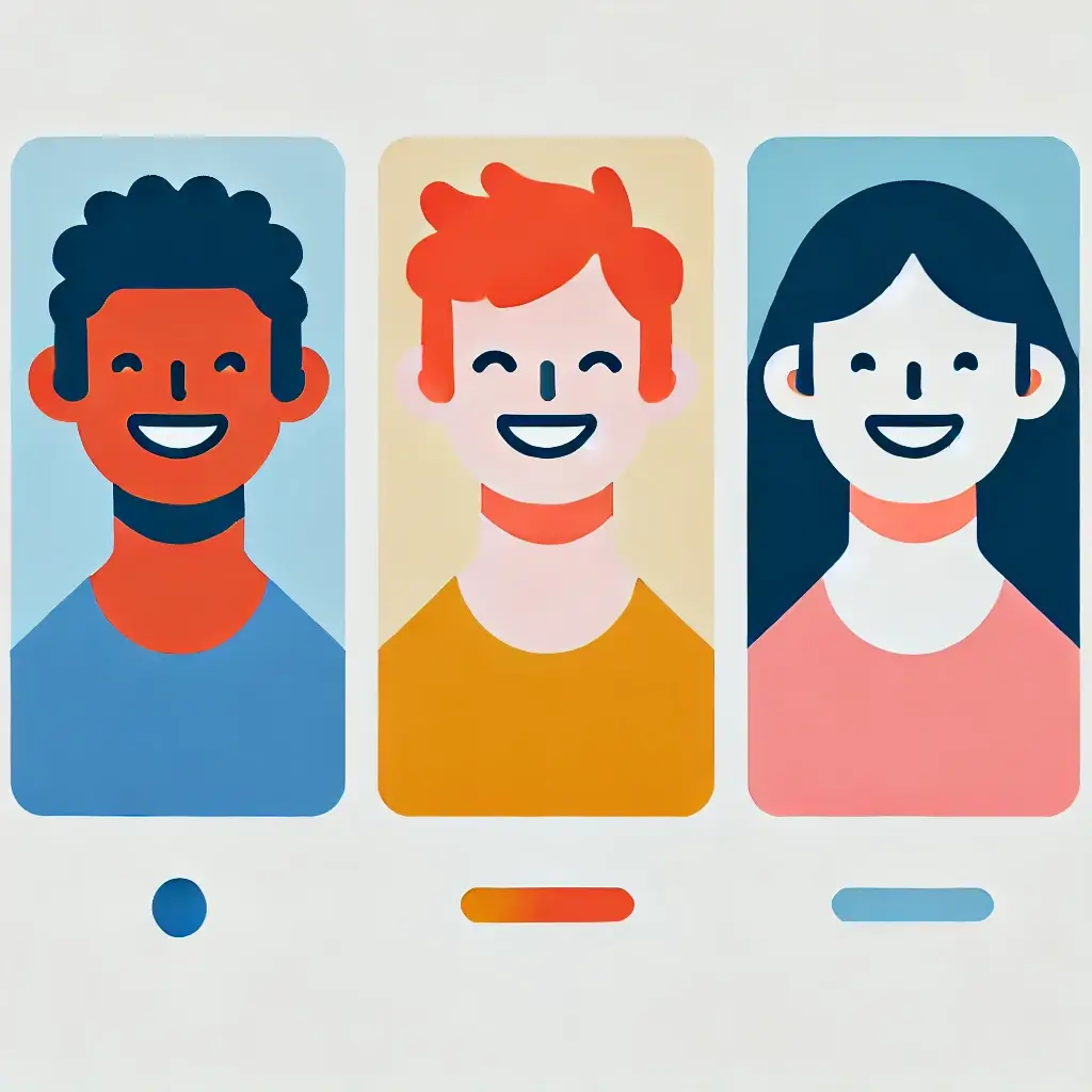 밝게 웃고 있는 청년의 모습.