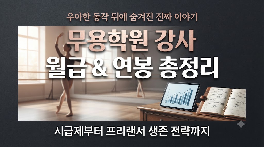 무용학원 강사의 진짜 월급과 연봉(무용을사랑합니다)