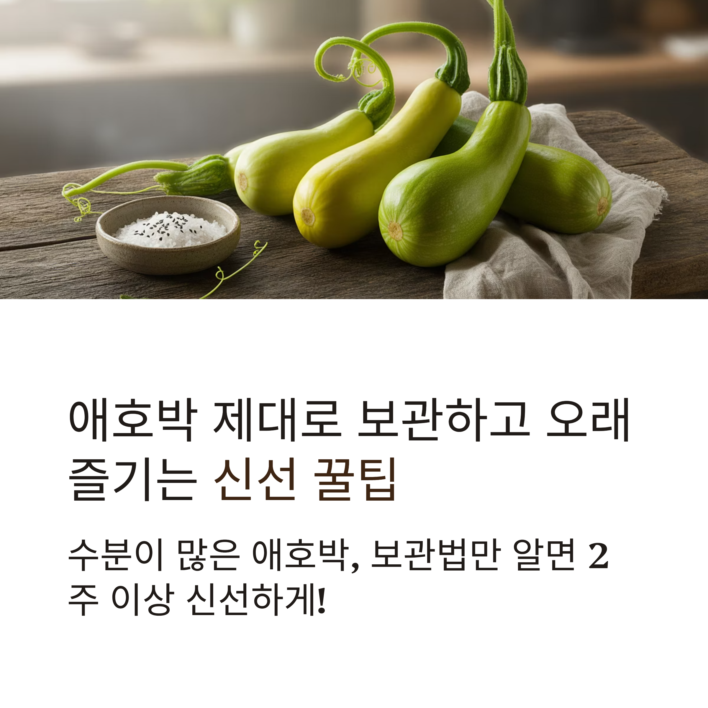 애호박 보관법, 냉장·냉동 꿀팁 총정리
