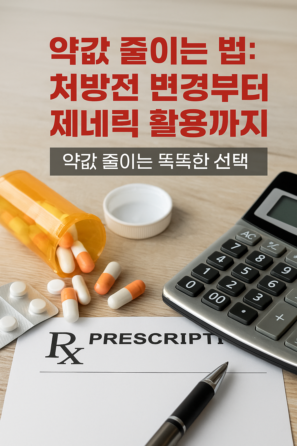 [6편] 약값 줄이는 법: 처방전 변경부터 제네릭 활용까지
