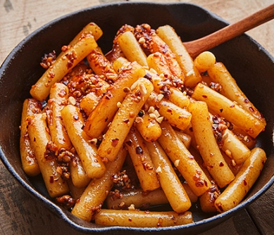 한국의 떡 종류 기름떡볶이