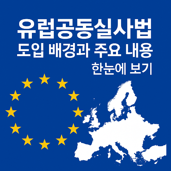 유럽 공동 실사법 도입 배경과 주요 내용 한눈에 보기