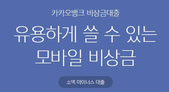 무직자 대출-카카오 비상금 대출