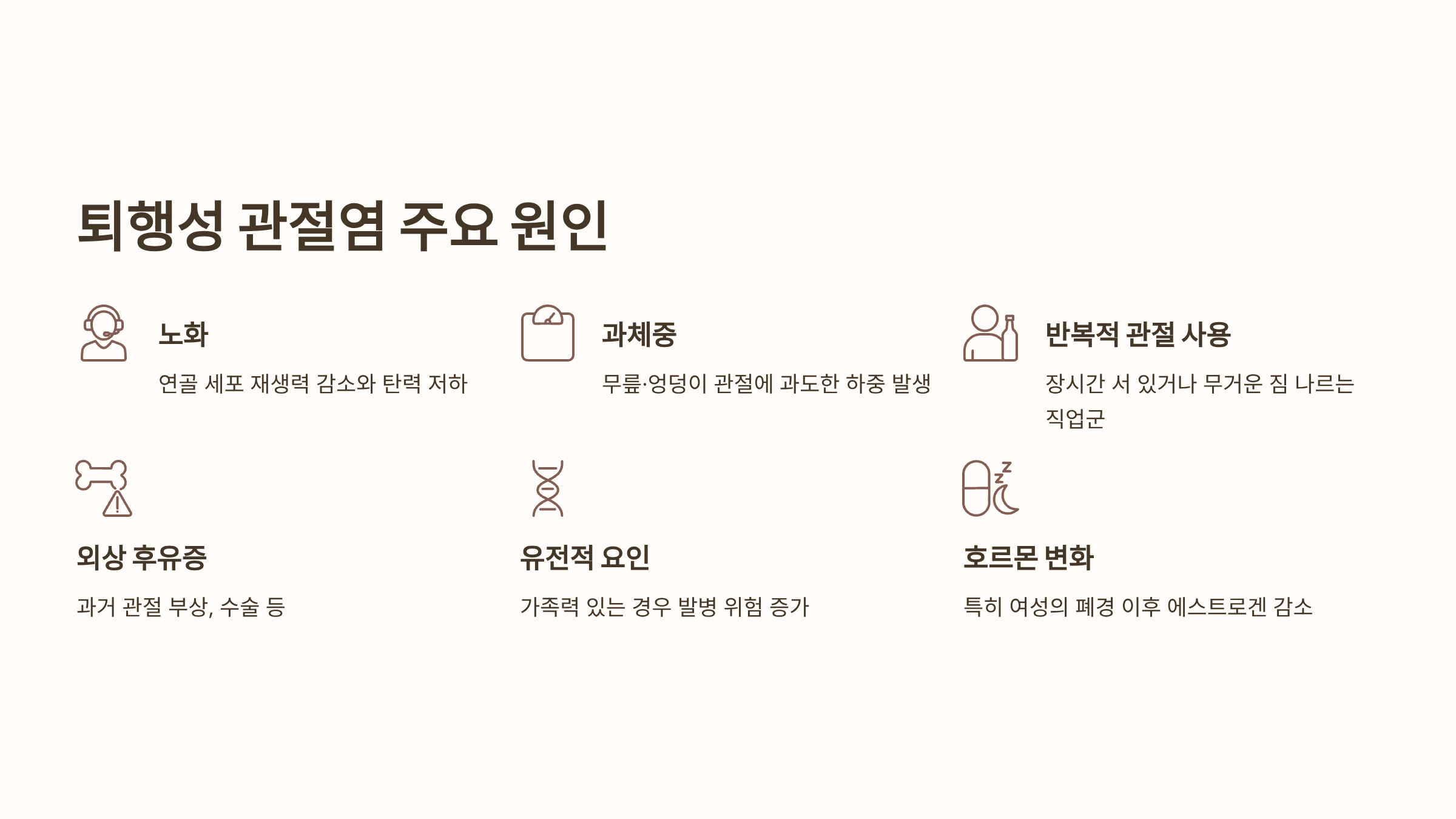 퇴행성 관절염 초기증상