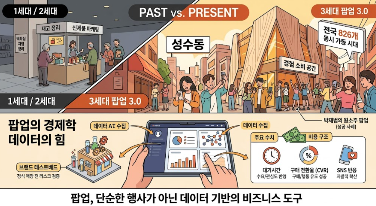 팝업스토어 열풍(팝업3,0, 브랜드 테스트베드, 구매전환율)