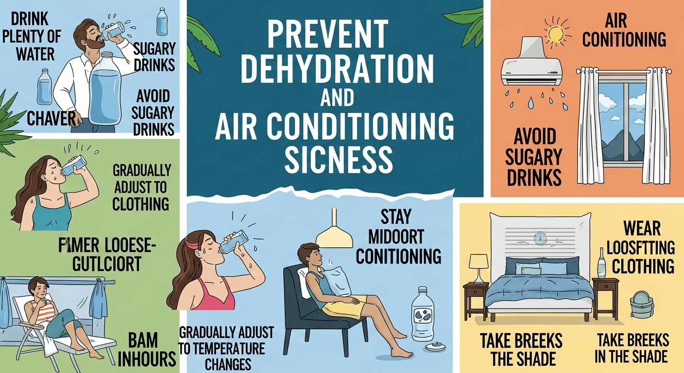 탈수, 냉방병, 여름건강, 수분섭취, 실내온도, 에어컨관리, 여름증상예방, 건강체크리스트, 체온조절, 건강정보