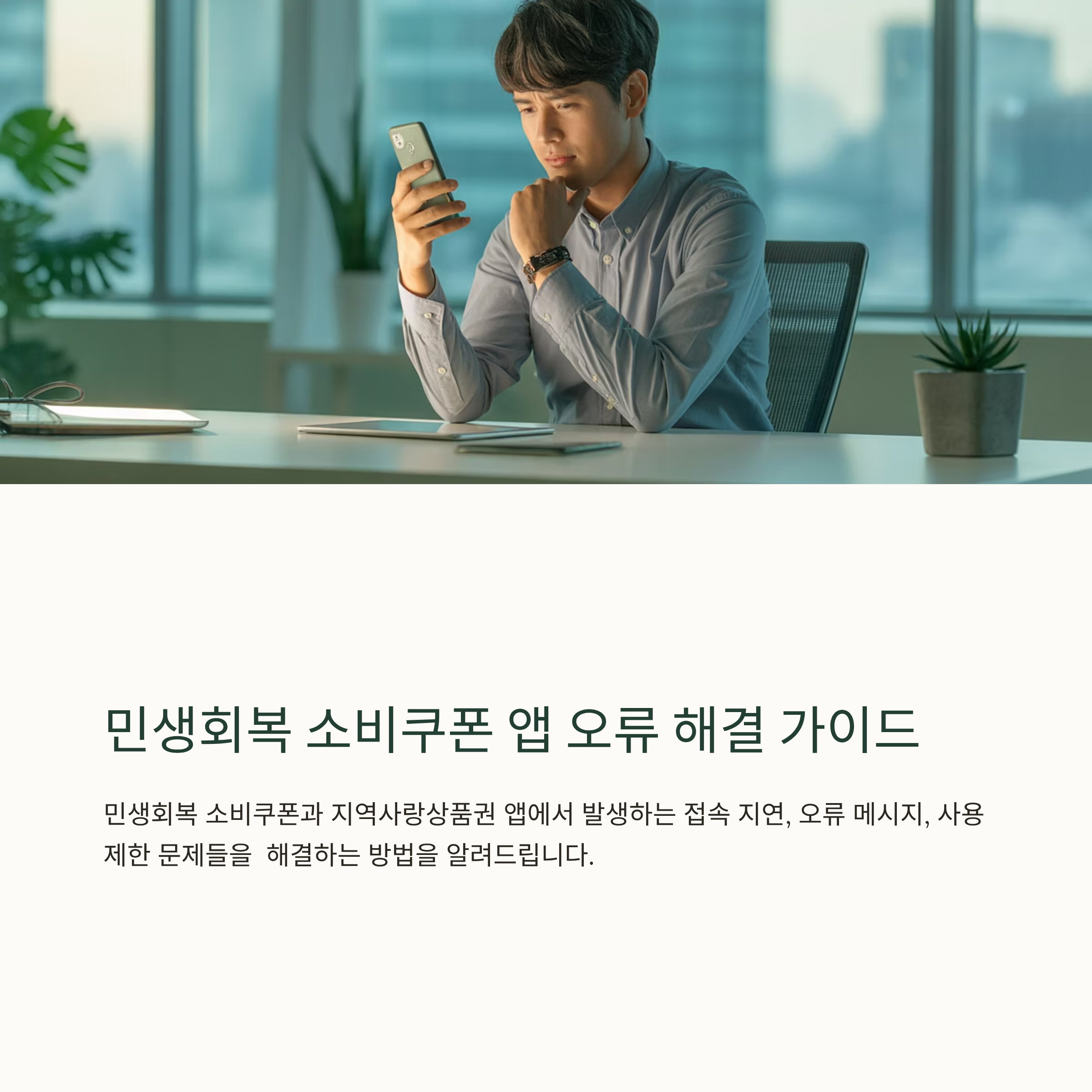 민생회복 소비쿠폰 지역사랑상품권 앱 오류 7가지 해결 가이드