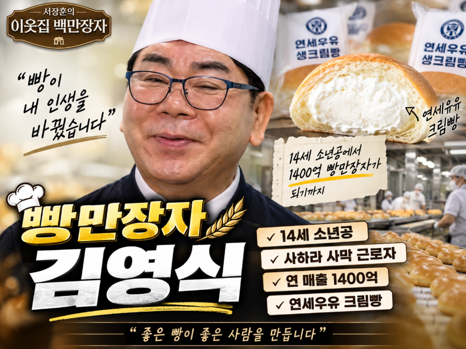 이웃집 백만장자 김영식|빵만장자·프로필·나이·1400억 매출