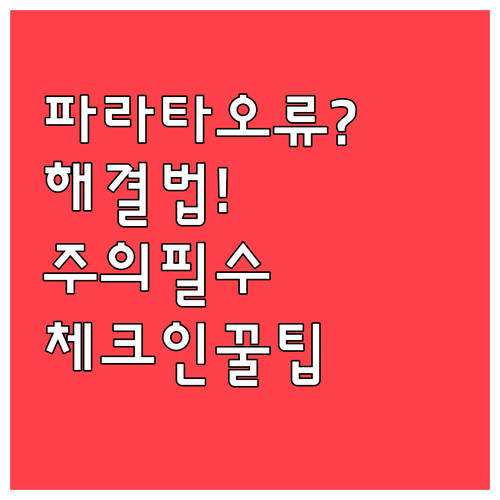 파라타항공 온라인 체크인 오류 해결과..