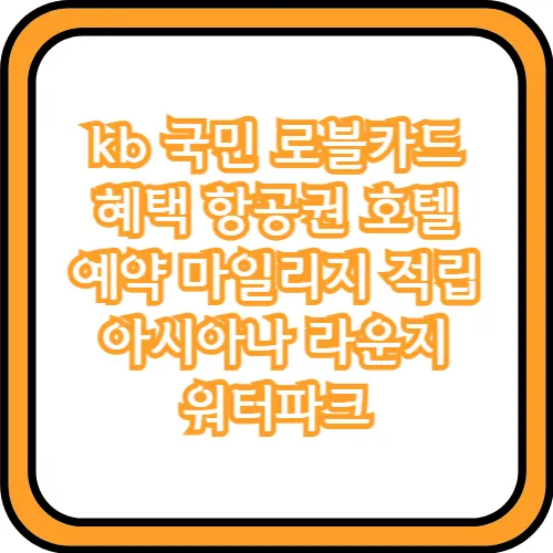 로블카드 항공권 예약