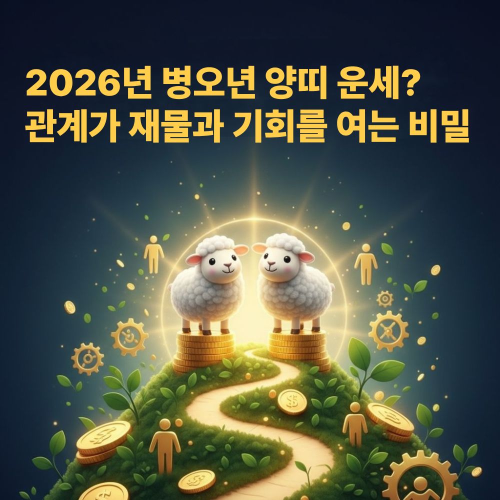 2026년 병오년 양띠 운세? 관계가 재물과 기회를 여는 비밀 썸네일
