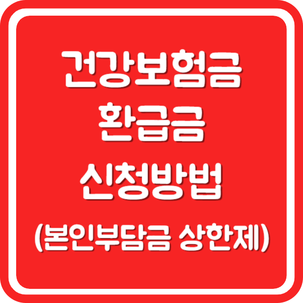 건강보험금 환급금 신청방법 (본인부담금 상한제)