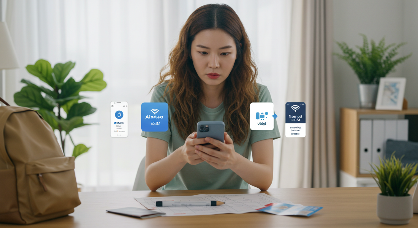 eSIM[이심] 앱 추천 2025: Airalo&middot;Ubigi&middot;Nomad 실사용 비교