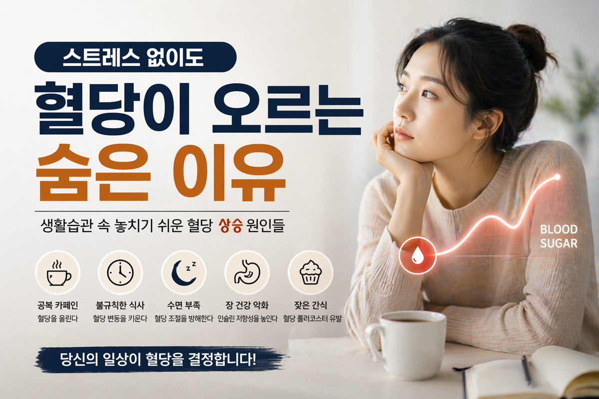 스트레스 없이도 혈당이 오르는 이유! 생활습관 속 숨은 원인들