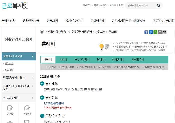 근로자 생활안정자금 대출