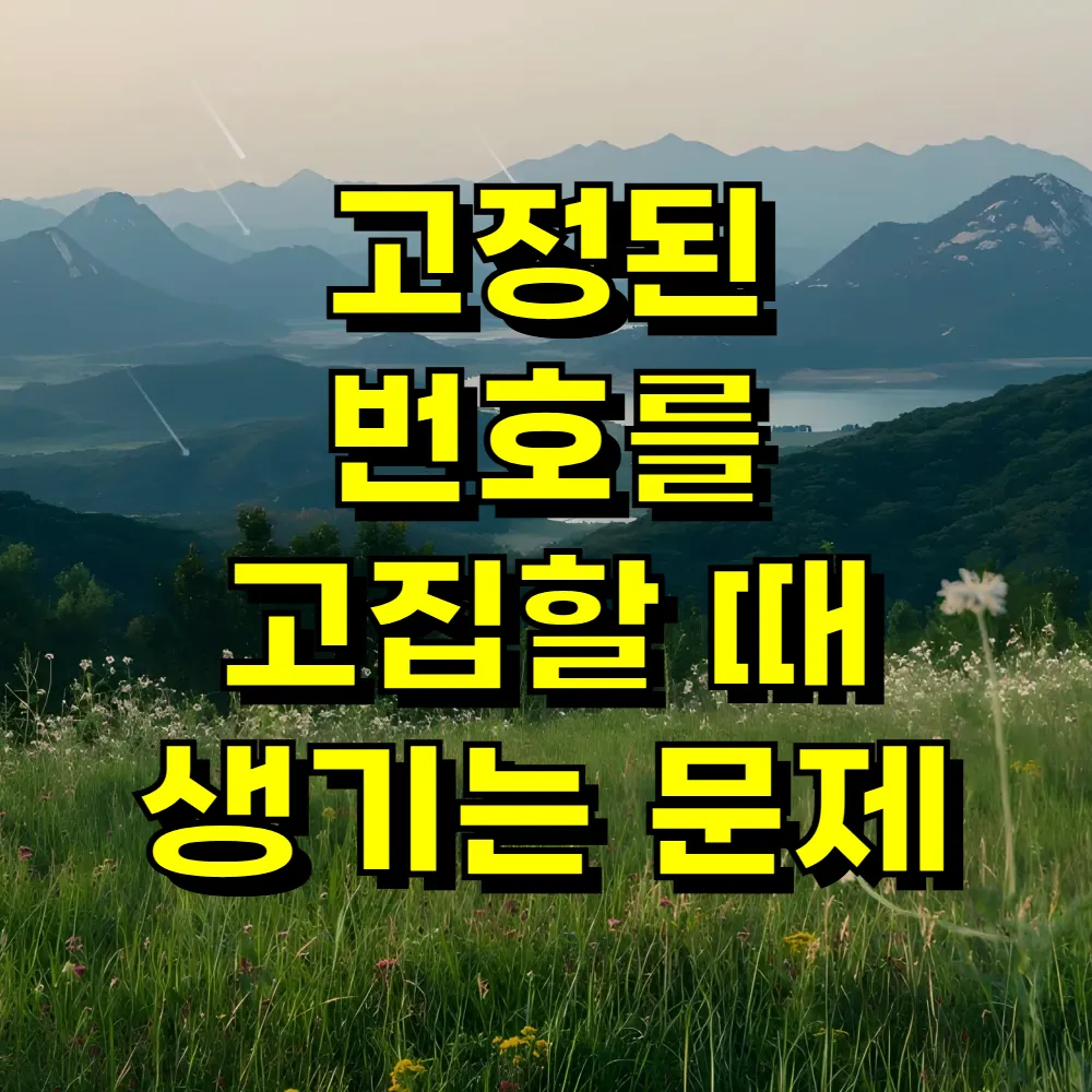 고정된 번호를 고집할 때 생기는 문제