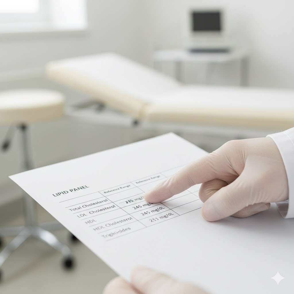 콜레스테롤 검사 결과지 LDL HDL 중성지방