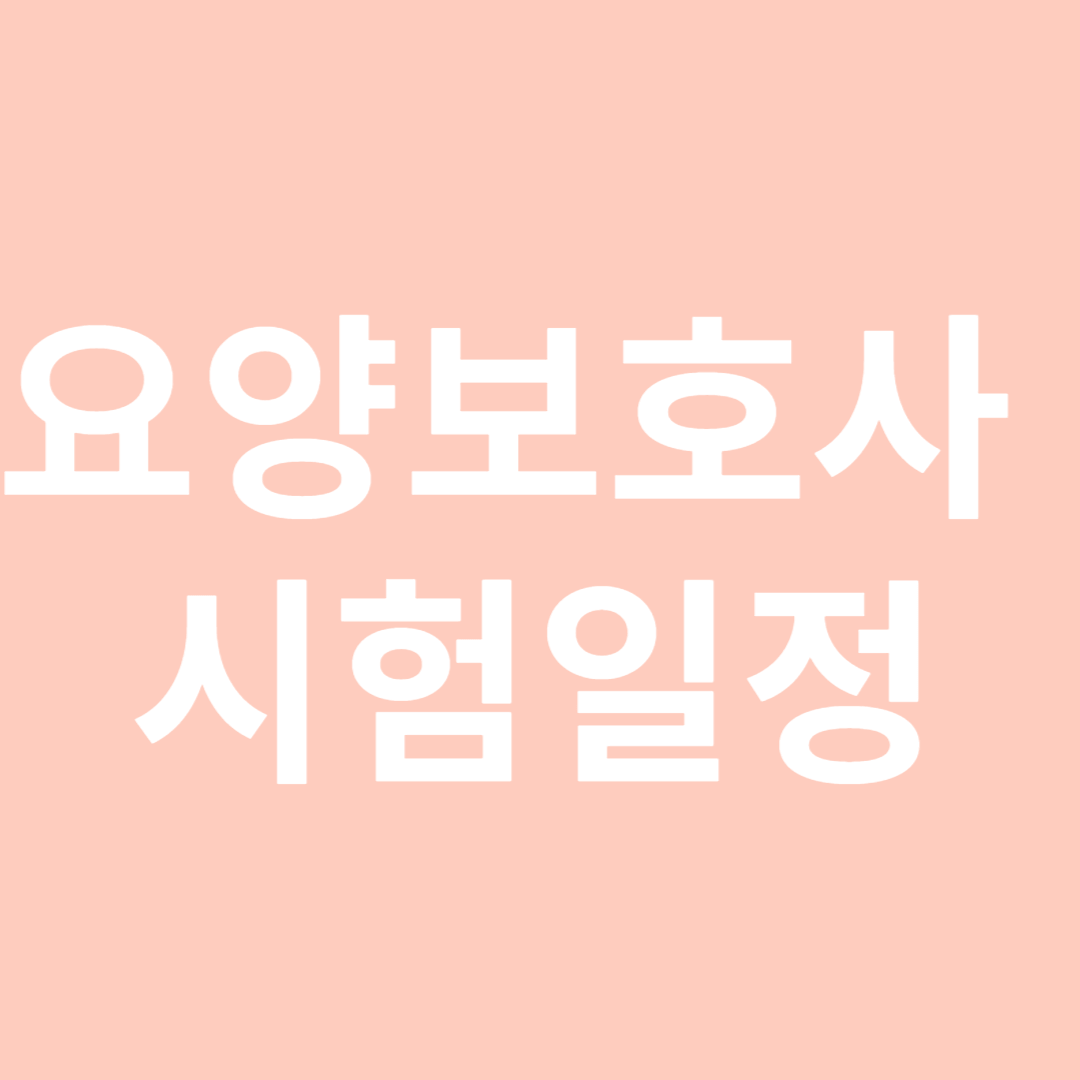 요양보호사 자격증 시험일정