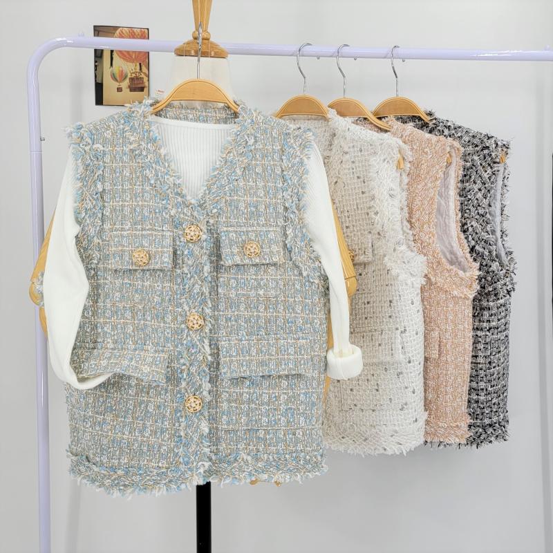 포켓 트위드 여성 베스트 02