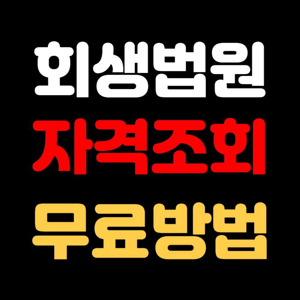 회생법원 접수 관할 신청자격 상담