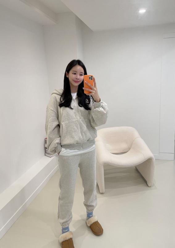 겨울 여자 후드집업 양기모 조거팬츠 트레이닝 세트