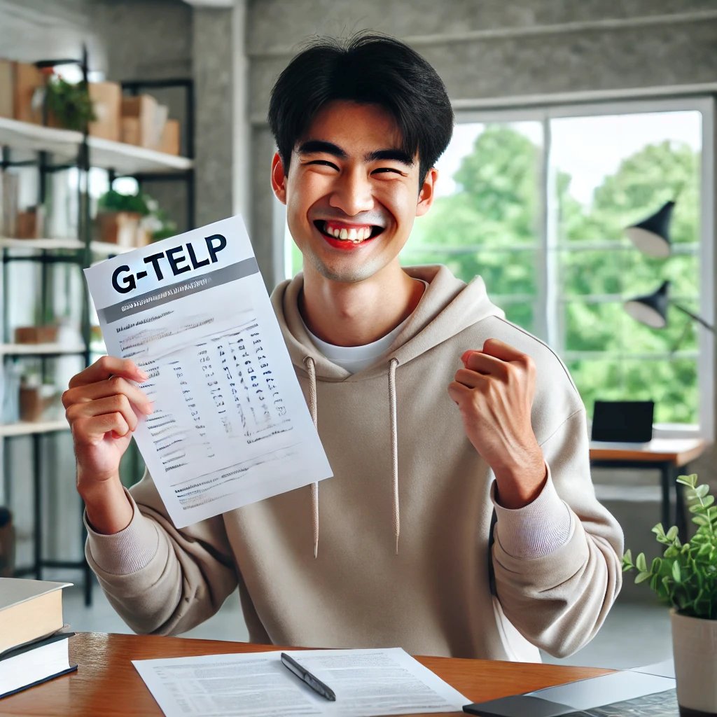 지텔프 합격 후 즐거워하는 모습